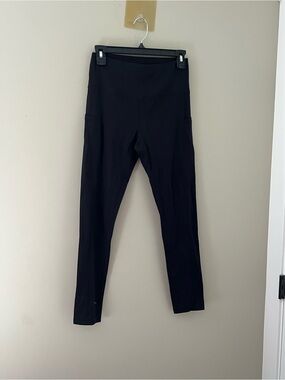 CHML Black High Waisted Leggings Side Pockets Size M